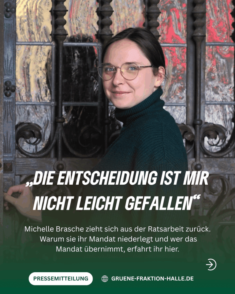 Wechsel im Stadtrat – Michelle Brasche (Fraktion BÜNDNIS 90/DIE GRÜNEN) legt Mandat nieder