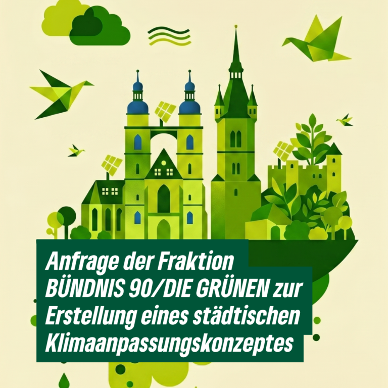 Anfrage der Fraktion BÜNDNIS 90/DIE GRÜNEN zur Erstellung eines städtischen Klimaanpassungskonzeptes